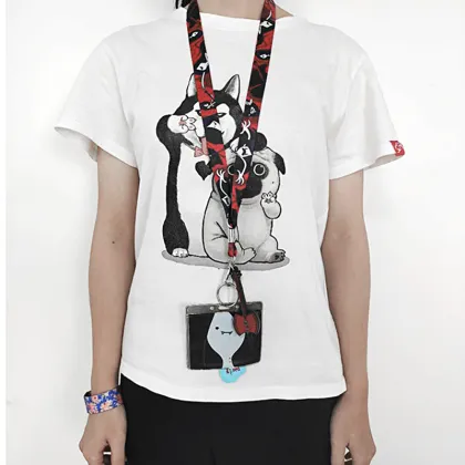 Custom PVC Card Holder Lanyard with Guitar Tag