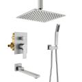 Ceiling Mounted Square Raining Shower Set