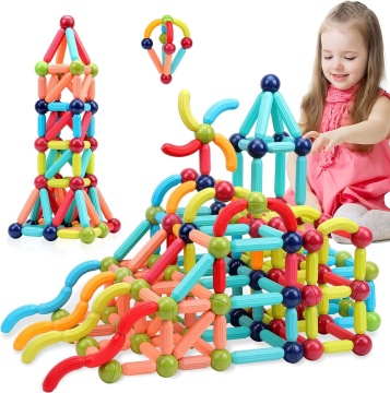 Magnetic Building Sticks: STEM Educational Construction Toy for Christmas and Birthday Gifts