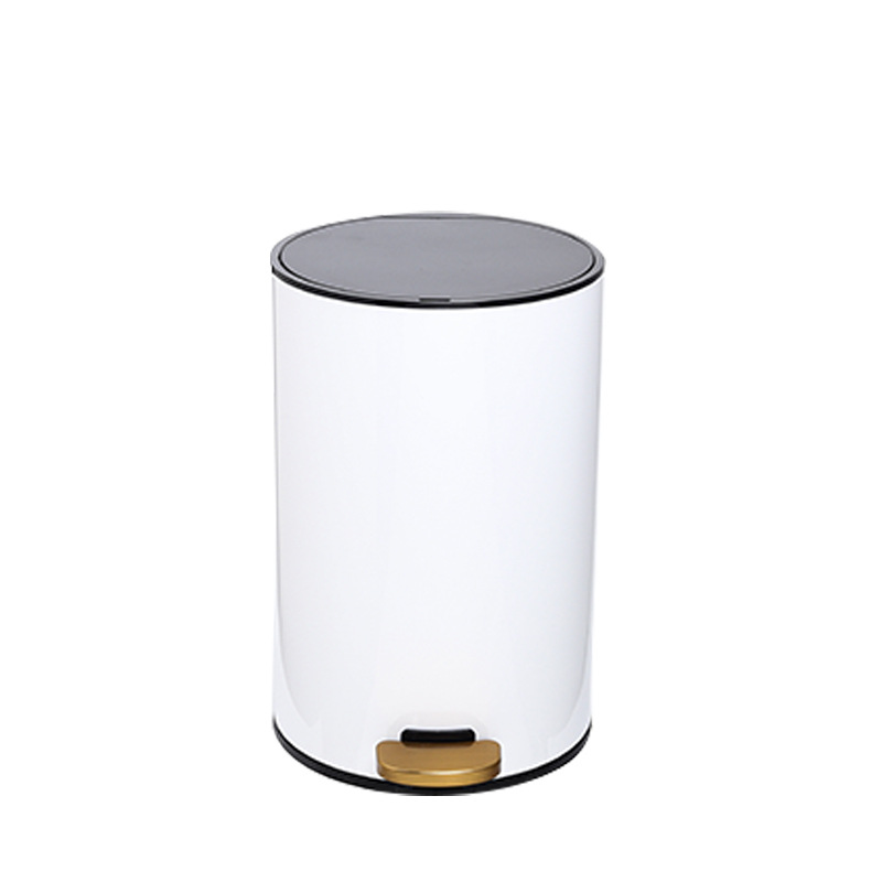 white coating trash can