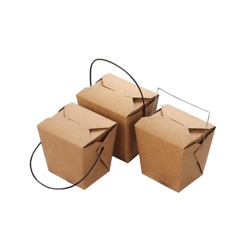 Box di imballaggio per fast food Kraft biodegradabile per i migliori noodles e pranzo in movimento
