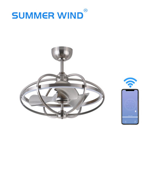 Simple ball design ceiling fan with light