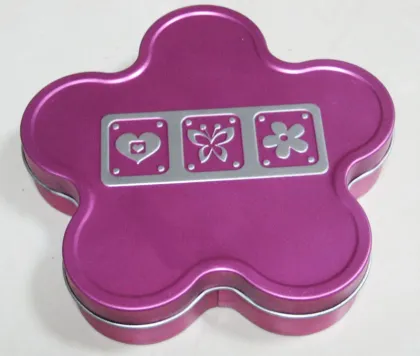 tin boxes flower-shape box