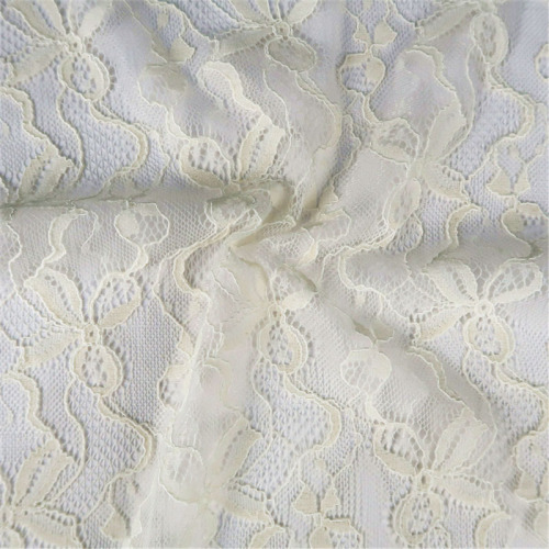 Elegantes besticktes Bowknot Mädchen Kleid Spitze Mesh Stoff Mesh
