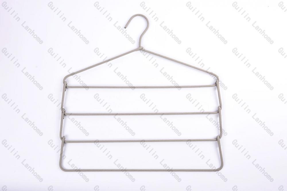 Fashion Multi-functional 4 Layers Fabric Wrapped Hanger