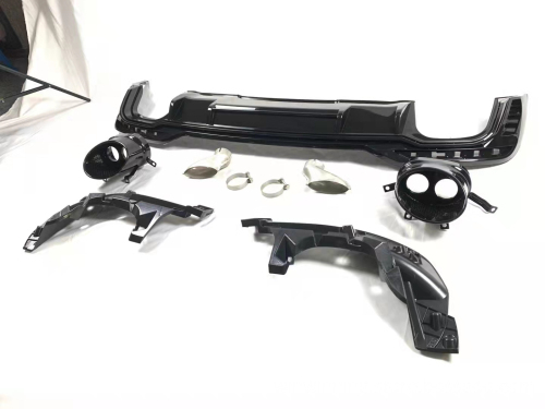 New Arrival Car Rear Bumper Lip with Tailpipes for Audi A4 B10 2020-2022 Facelift RS4 Style Rear Diffuser