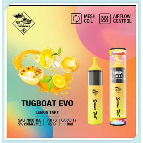 100% Tugboat Evo 4500 Puffs