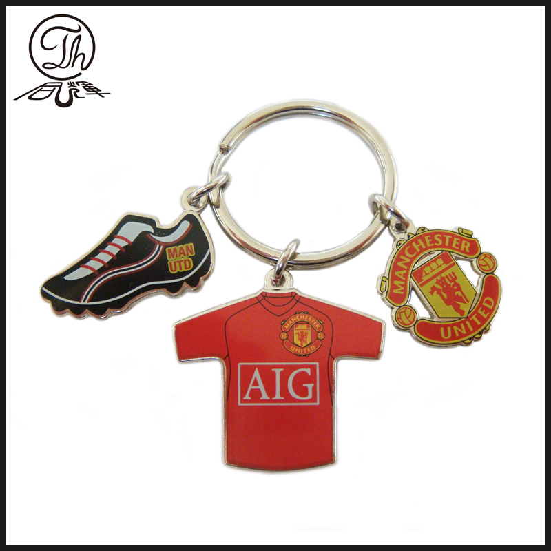 Football club metal keychain