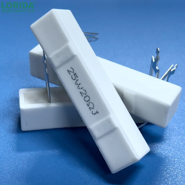 Résistances de ciment: Lorida Rx27 25W 20ΩJ, 1K5 10W 20W 20RJ, 5WR1J 5W 0,22R 0,22Ω Resistères en céramique