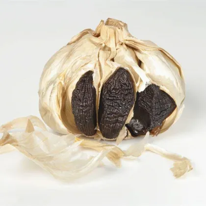 Sweet and soft black garlic