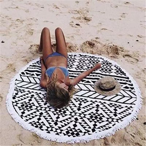 Bản sao khăn Chanel Round Beach 100% cotton