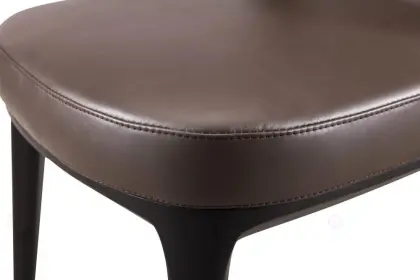 Italian minimalist leather Sophie single chairs