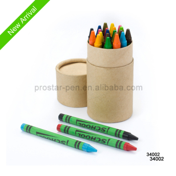 24 Multi Color Wax Crayon for School Children In Barrel