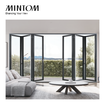 Custom Design PVB Glass Aluminum Bi-Fold Patio Doors Manufacturer