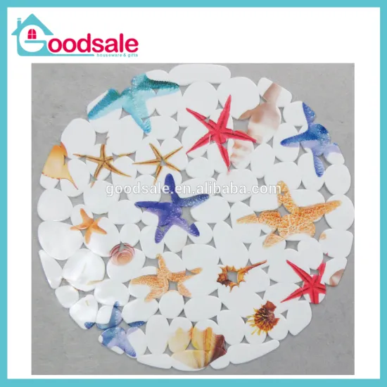 Eco-Friendly Feature PAC Material design Starfish, Dolphin,Stone pattern With Rubber Kitchen Mat