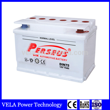 Lowest Price DIN75 Dry Charged Lead Acid Reachargeable Car Battery