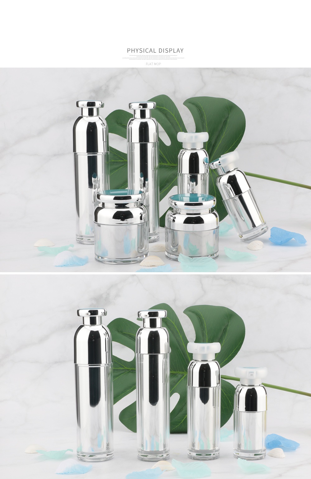 Luxury Silver mashroom shape acrylic cream bottles
