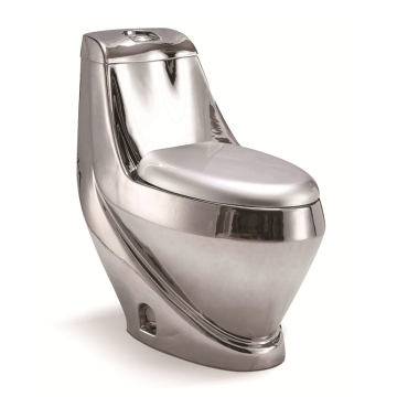 Silver Water Saving Close Toilet Bowl for Luxury Bathroom