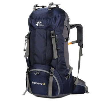 Waterproof Camping Backpack 60L Mochila de Senderismo dengan Tutupan Hujan