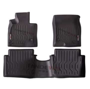 Floor Mats Compatible for Mazda 3 Sedan/Hatchback, Unique Black TPE All-Weather Guard FOR Mazda3 Axela