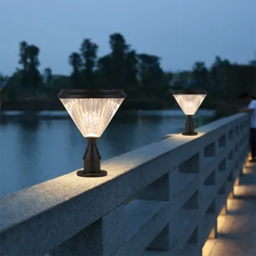 Solar Pillar Garden Lamp 8W for Outdoor Fence Lighting