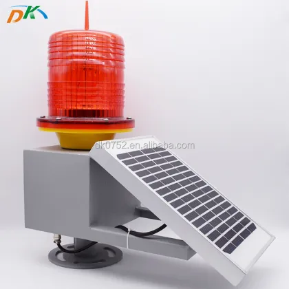 DEKE DK LED Telecommunication Tower Crane Safety Solar Aviation Obstruction Warning Light