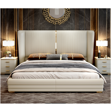 High-Quality Modern Leather King Size Upholstered Bed