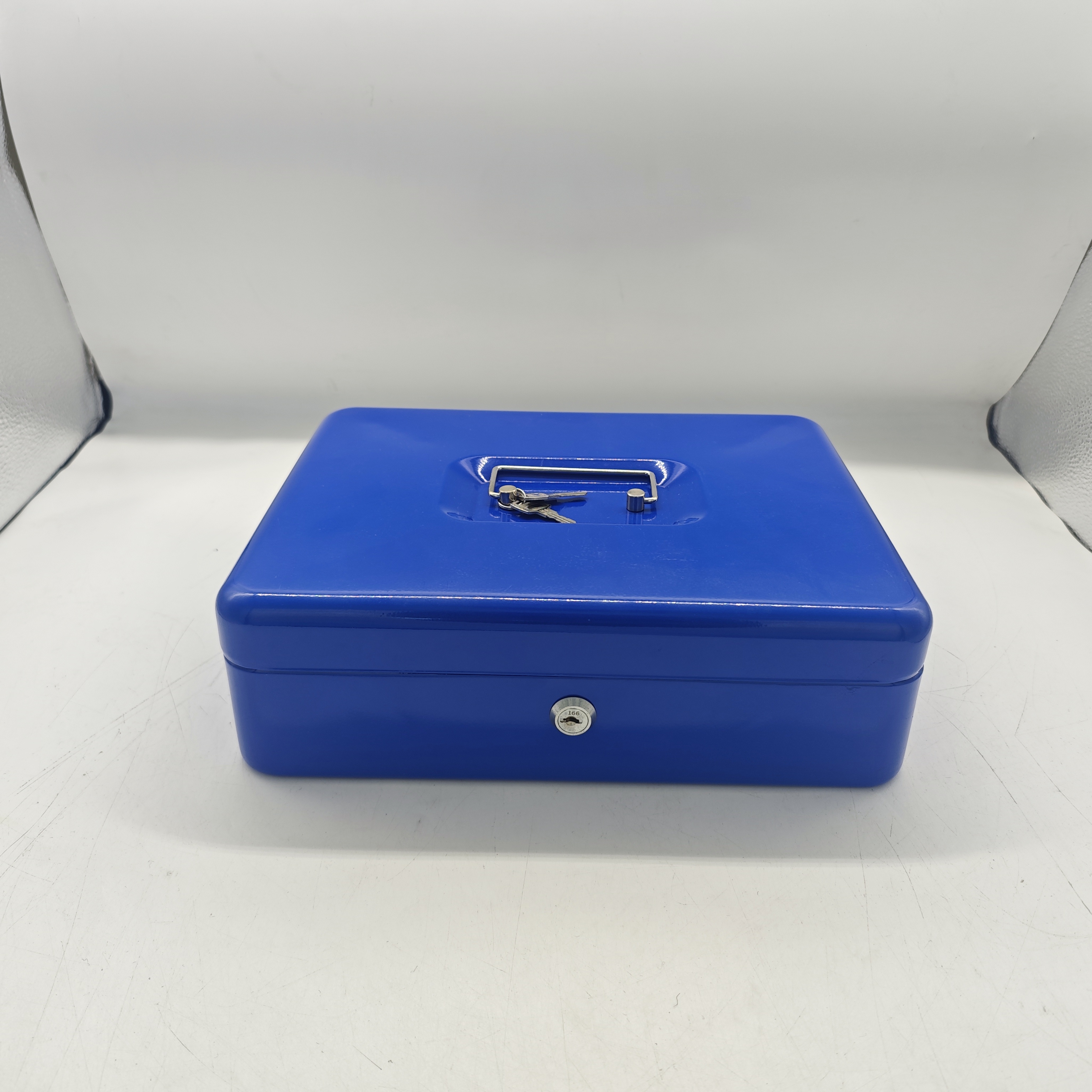 Large Metal Cash Box with 2 Keys Lock
