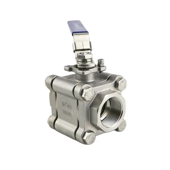 Stainless Steel Thread End 2000 Wog With Mounting Pad 3-PC Ball Valve