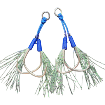 High Carbon Steel Feather Fishing Hooks for Slow Jig Casting Lure - OEM Jig Hook 1/0#-5/0#