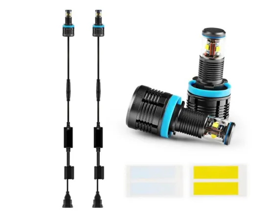 2023 Best Price BW M White 6000K E39 E38 E46 E60 E61 E87 E65 E66 10W LED Angel Eyes Headlight for BMW Cars