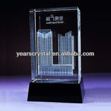 crystal 3d laser model with black base
