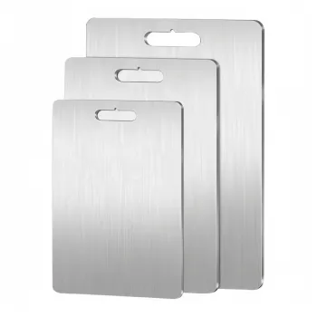 Double-Sided Pure Titanium Meal Prep Cutting Board for Family Outdoor Cooking