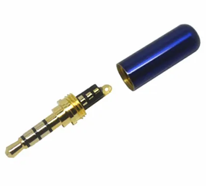 3.5mm 4 pole headphone plug with colorful shell wholesale