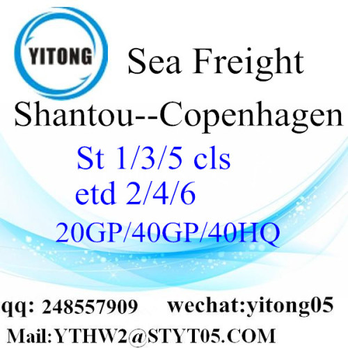 International shipping service from Shantou to Copenhagen