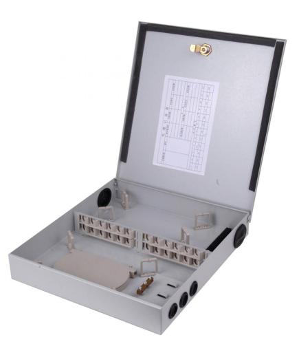 FTTH indoor/outdoor Fiber Optic Distribution Box Branch Frame 24core Metal Material water-proof IP55