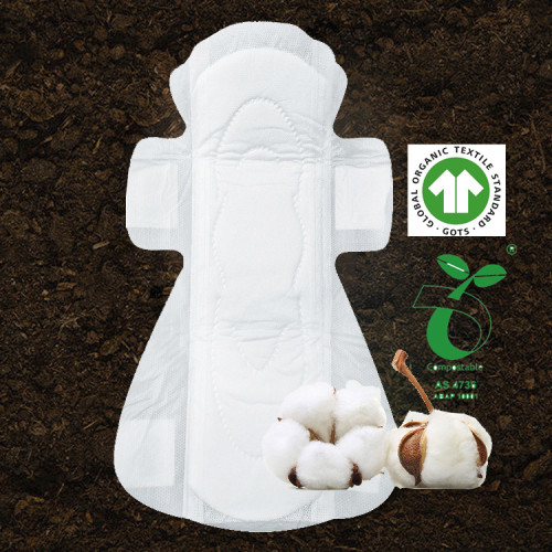 100% biodegradable organic cotton sanitary pads