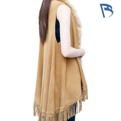 Trendy Wool Collar Vest Fashion Style