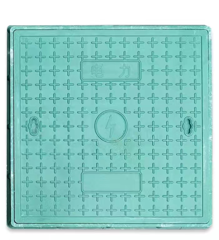 Square resin power manhole cover