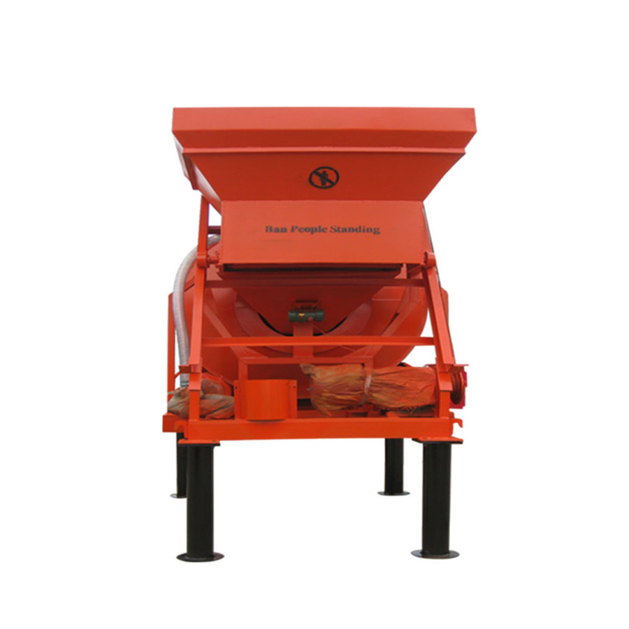 trailer small concrete mixer drum with lifting hopper