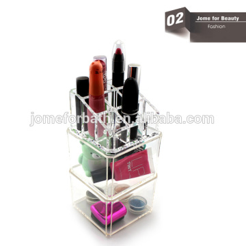High quality clear plastic makeup organizer box