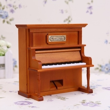 The Simulation Solid Wood Upright Piano Music Box 