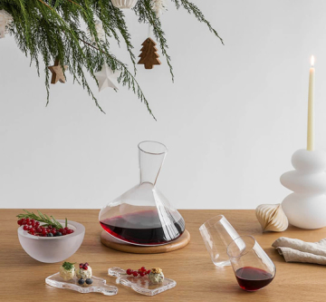 Creative balance crystal glass red wine sober