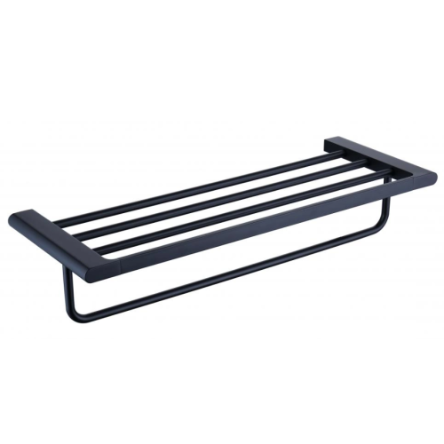 Rack de serviettes en acier inoxydable noir mat