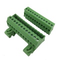 12pin 5,08mm Pitch Din Rail montado em bloco de terminal