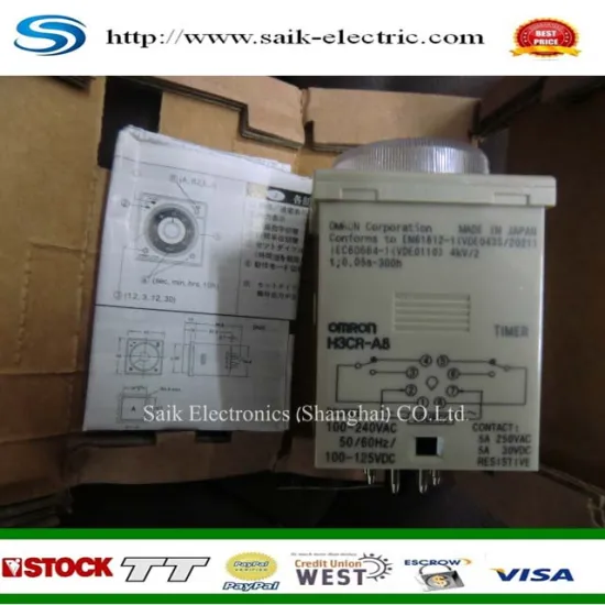 Omron Timer H3CR-A8 100 to 240VAC 100 to 125VDC 0.05s to 300h