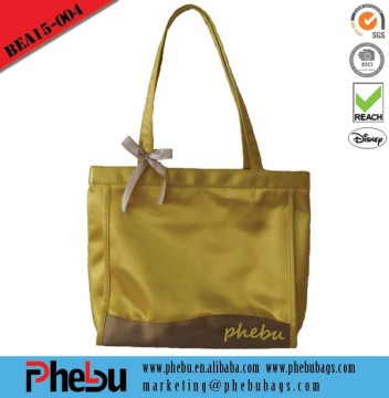 Fashion Satin beach bag with bow-tie for gift