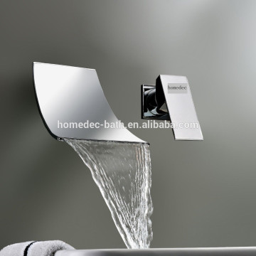 Wall Mounted Waterfall Bathtub Shower Faucet Lavatory Mixer Basin Faucet