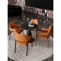 Moderner weißer Marmor Top Nordic Black Metal Wohnzimmer Nest des Side End Tischs Set Couchtisch