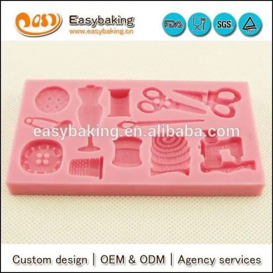 New arrival Sewing kit custom silicone cake decorating mold
